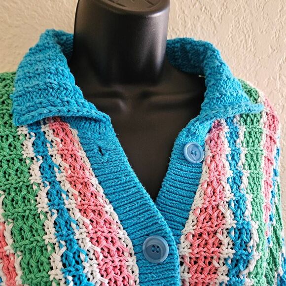 Zara Blogger's Favorite Striped Crocheted Cardigan - Picture 6 of 9